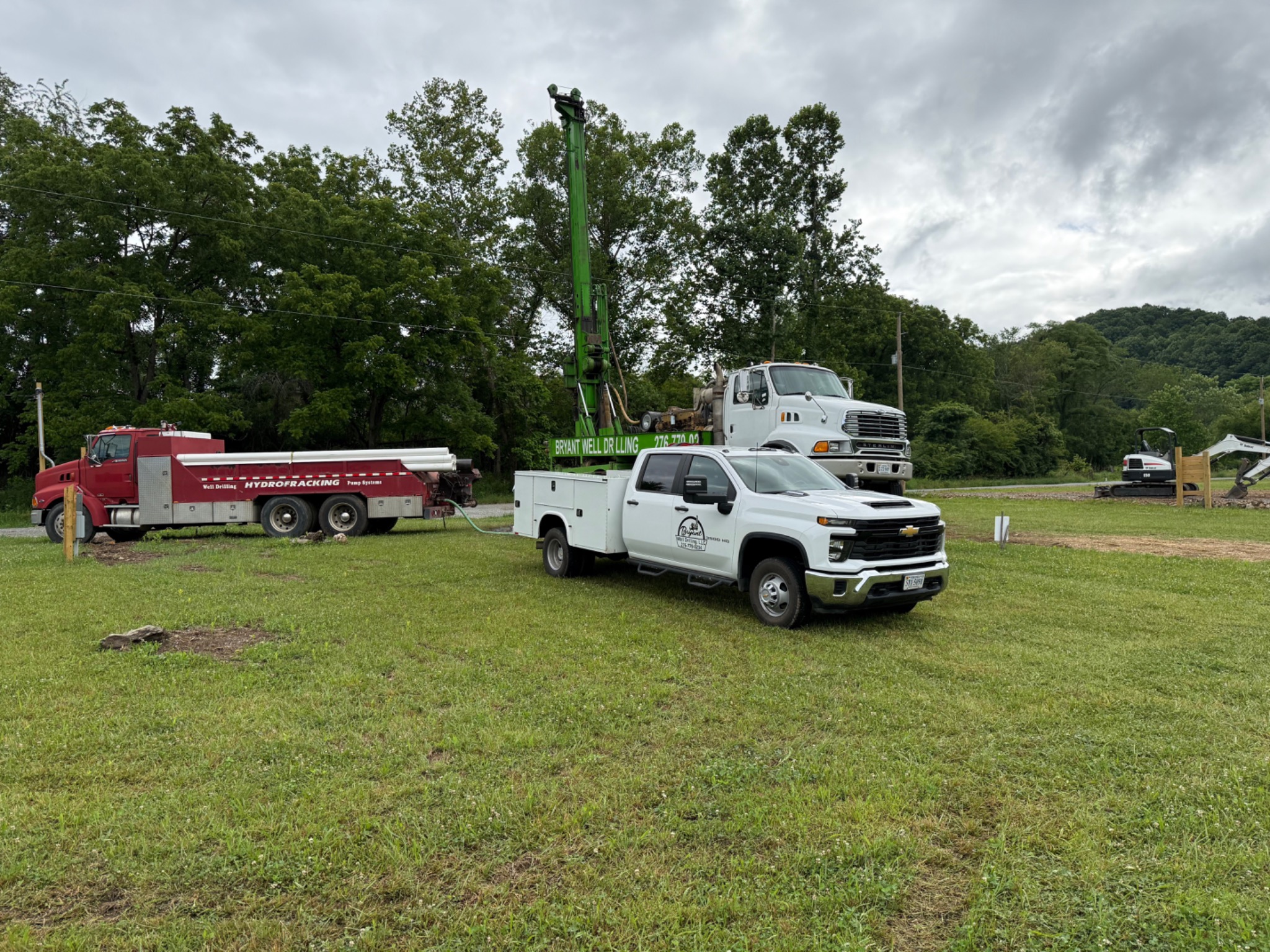 Bryant Well Drilling equipment at a project location